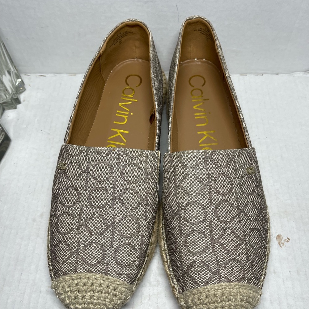 Calvin Klein Tan Espadrilles Slip-On Flats new no tags or box